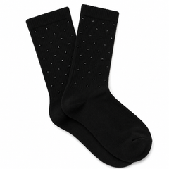 Black Bedazzled Crew Socks